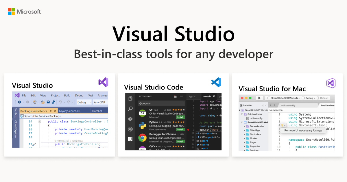visual studio code vs visual studio 2017 for mac